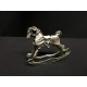 Cavallo mignon in argento con sella smalto rosa. CM 2-3