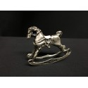 Cavallo mignon in argento con sella smalto rosa. CM 2-3