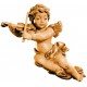 Angelo volante con violino, scultura scolpita in legno