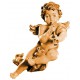 Angelo volante con clarinetto, scultura scolpita in legno