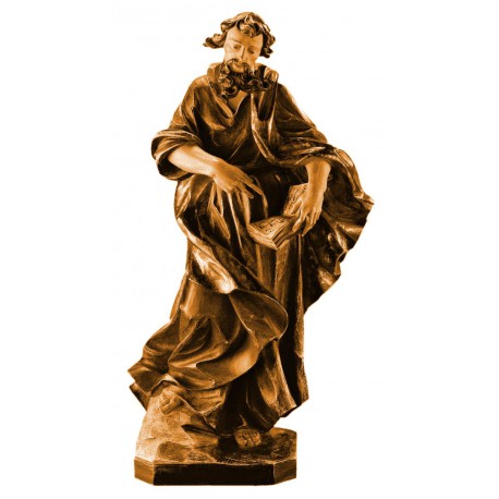 Sant Andrea con croce scultura in legno