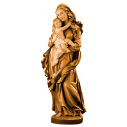 Madonna dell` incontro statua scolpita di legno