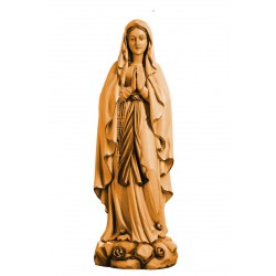Madonna di Lourdes, statua scolpita in legno