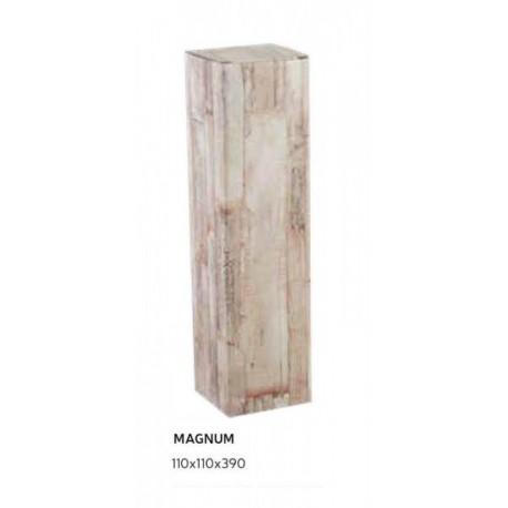 Scatola porta bottiglie in cartoncino wood. CM 11x11 H 39