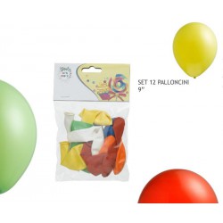 Set 12 palloncini colorati assortiti