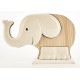Elefante ceramica e legno bicolor  H..13 L.20