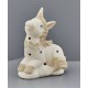 Unicorno ceramica tortora e avorio con luce LED. CM 9.5x7 H 11.5