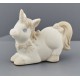 Unicorno ceramica tortora e avorio. CM 7x3 H 6