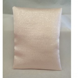 Sacchetto tessuto rosa con trama lamè. CM 10x14