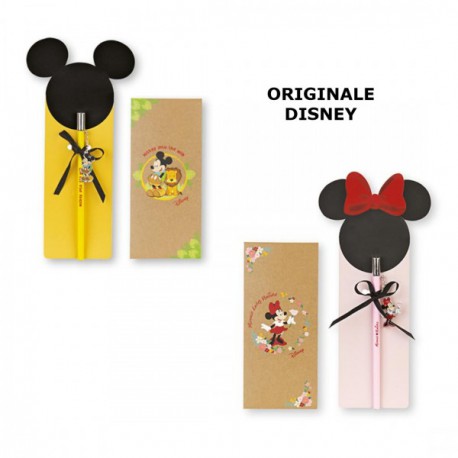 Matita Mickey e Minnie Mouse con charms, pakaging incluso. CM 21