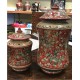 Vaso in ceramica con coperchio H. cm 16 - Artigianato Artistico Fatto a Mano