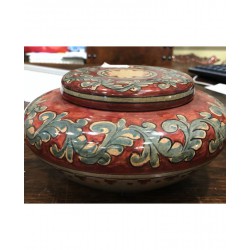 Portagioielli in ceramica con coperchio H. cm 9 - Artigianato Artistico Fatto a Mano