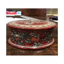 Portagioielli in ceramica con coperchio H. cm 6 - Artigianato Artistico Fatto a Mano