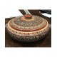 Ciotola  in ceramica con manici e coperchio Diam. cm 25 H. cm 9- Artigianato Artistico Fatto a Mano