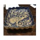 Centrotavola in ceramica con bordi lavorati Dim. cm 27x27- Artigianato Artistico Fatto a Mano