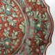 Piatto in ceramica barocco rosso rubino Diam. cm 19 - Artigianato Artistico Fatto a Mano