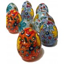 Uovo di Pasqua aperto/chiuso in ceramica di Deruta - decori pasquali - altezza 12cm - Artigianato Artistico Fatto a Mano