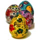 Uovo di Pasqua chiuso in ceramica di Deruta - diversi a fiori - altezza 5cm - Artigianato Artistico Fatto a Mano