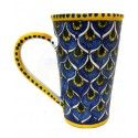 Tazza da caffè americano in ceramica di Deruta - decori diversi - altezza 15cm - Artigianato Artistico Fatto a Mano