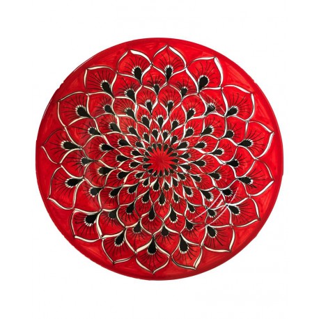 Piatto piano in ceramica di Deruta - decori diversi - diametro cm 28 - Artigianato Artistico Fatto a Mano