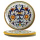 Tortiera in ceramica decoro ricco di Deruta - diametro cm 30- Artigianato Artistico Fatto a Mano