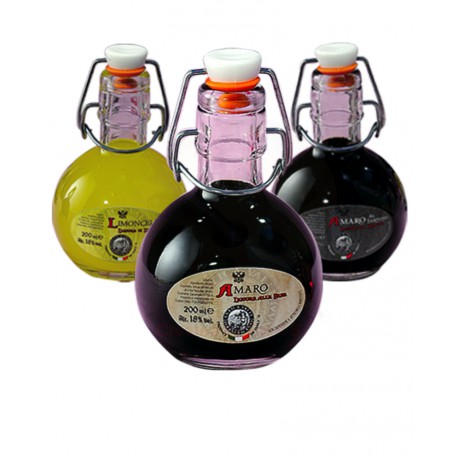 Degustazione scatola n.6 bottiglie mix Liquori Pallina - Bottigliette da 200 ML - Prodotti Tipici Umbri