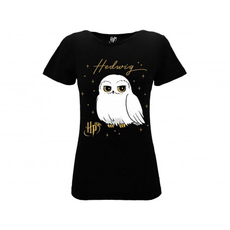 T-Shirt Harry Potter Edvige Donna, cotone 100%. Prodotto originale venduto su licenza.