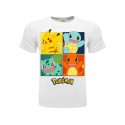 T-Shirt Pokémon Starter di Kanto, cotone 100%. Prodotto originale venduto su licenza.
