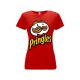 T-Shirt Pringles Logo Donna, cotone 100%. Prodotto originale venduto su licenza.