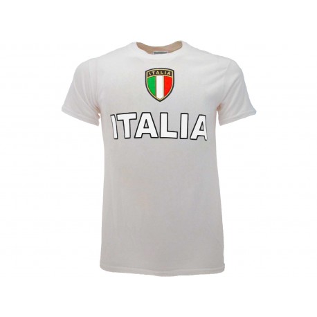 T-Shirt Turistica Italia Scudetto Grande, cotone 100%.