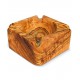 Posacenere quadrato in legno di olivo -cm 9x9x4 - Artigianato Artistico fatto a mano