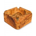 Posacenere quadrato in legno di olivo -cm 9x9x4 - Artigianato Artistico fatto a mano