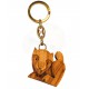 Portachiavi con gatto in legno di olivo -cm 5x5 - Artigianato Artistico fatto a mano