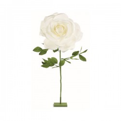 Rosa bianca lattice con stelo H.120 DIAM.50