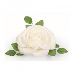 Rosa bianca lattice da appendere o da appoggio CM.30