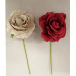 Rosa in alcantara Diam.6 cm