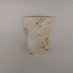 Sacchetto cotone con orsetti rosa.MIS. 8X12 CM