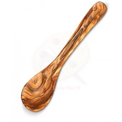 Cucchiaio assaggiasughi in legno di olivo- cm 26x4,5x2,5—Artigianato Artistico fatto a mano