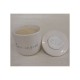 Vasetto ceramica con candela e rosa ceralacca bianca.DIAM.8XH.8CM