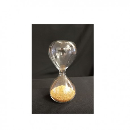 Clessidra vetro con sabbia ORO,30 secondi.H.8CM