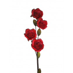 La Rosa rossa in legno