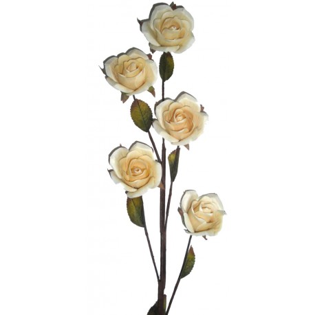 La Rosa bianca in legno naturale