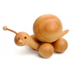 Lumaca con sfera in legno 3cm
