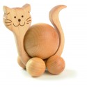 Gatto con sfera in legno 2cm
