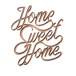 Scritta 'Home sweet home' 20x23cm