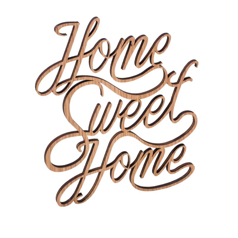 Scritta 'Home sweet home' 20x23cm vendita online su Assisi