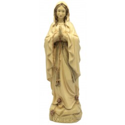 Madonna di Lourdes statua scolpita di legno