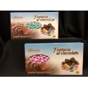 Confetti cioccolato fondente, cuoricini mignon rosa o azzurri KG 1