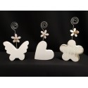 Memo clip legno forma farfalla e cuore. H 14 max  a scelta