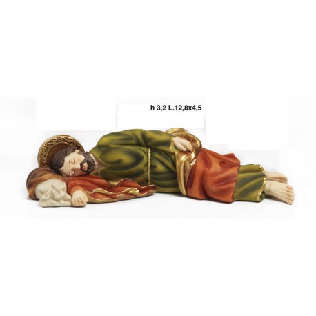 San Giuseppe dormiente in resina. CM 12.8x4.5 H 3.2